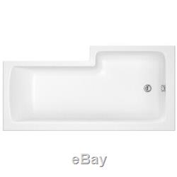 Premier Lawton Complete Bathroom Suite with L-Shaped Shower Bath 1700mm Left H