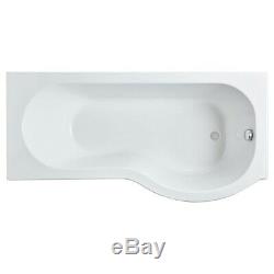 Premier Lawton Complete Bathroom Suite with P-Shaped Shower Bath 1700mm Right