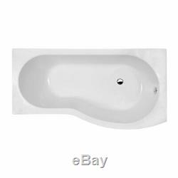 Premier Mayford Complete Furniture Bathroom Suite with B-Shaped Shower Bath 1700