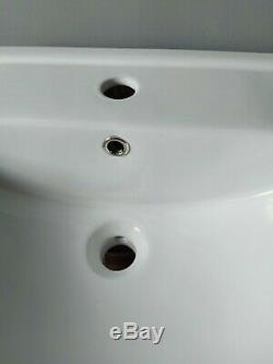 Quality Heavy Duty Synergy Ceramic D Shape Pedestal Sink-complete