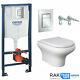 RAK Wall Hung Toilet Rimless Pan, Seat GROHE Concealed Cistern Frame WC Unit