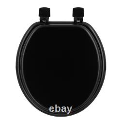 Round Closed Front Toilet Seat in Black (NEW) (FREE SHIPPING)
