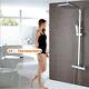 Thermostatic Shower Mixer Square Shape Chrome Exposed 2- Head Valve Complete Set