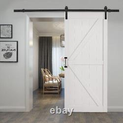 Wood Barn Door Sliding Door Privacy Hardware Kit 6-7FT / Door with Track Kit Use
